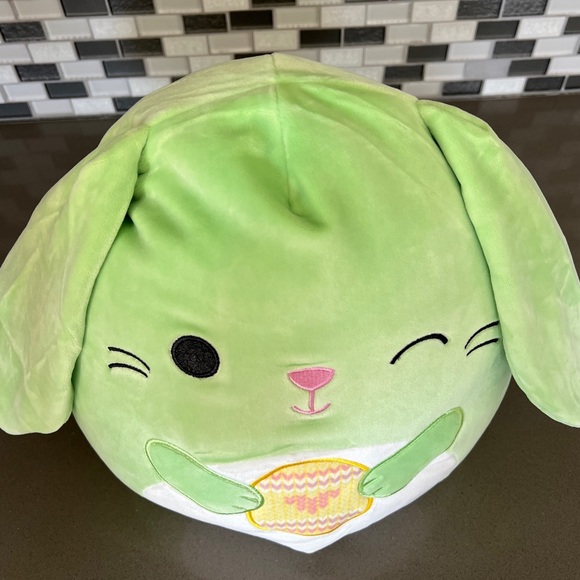 Squishmallows Easter Squad HARA The Green Bunny Holding Easter Egg 14โ BRAND NEW - Picture 11 of 16